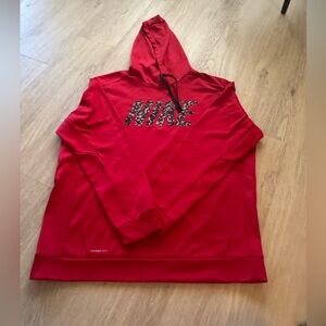 Nike Therma-Fit Red Hooded Sweatshirt